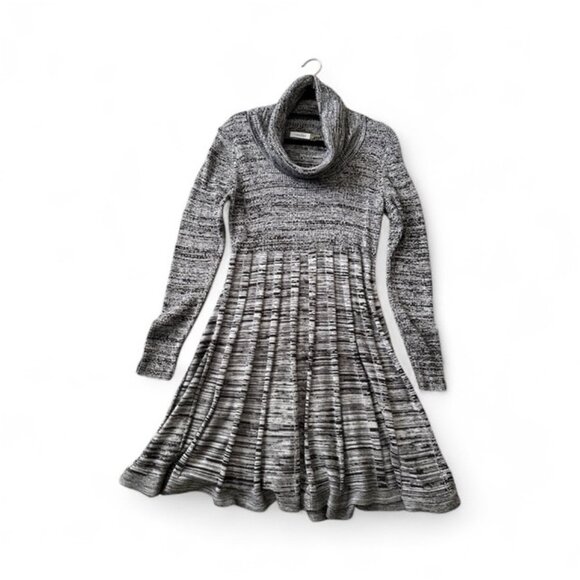Calvin Klein Sweater Dress (Color: Black/White - Size: Large) - Picture 1 of 7